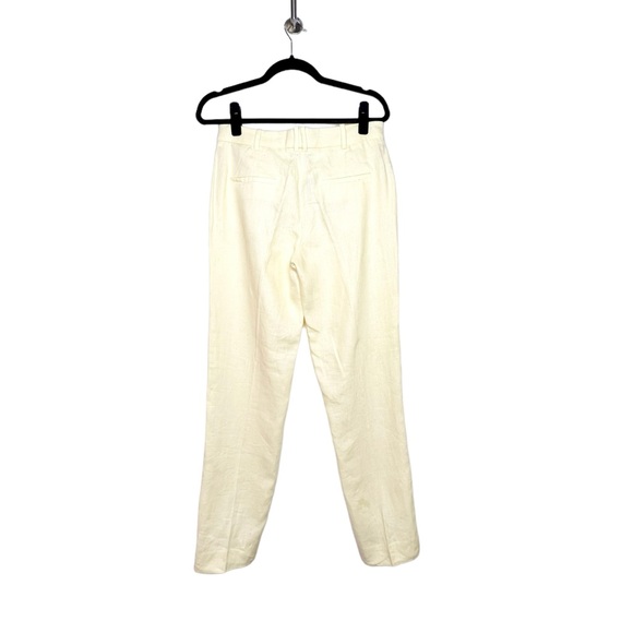 Mango Linen Straight Pants in Yellow Size 4 - Picture 8 of 8